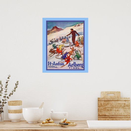  poster voor wintersport (Keuken)