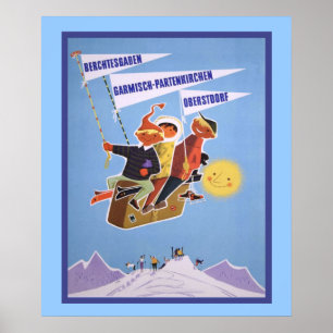  poster voor wintersport