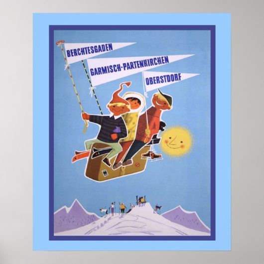  poster voor wintersport (Voorkant)