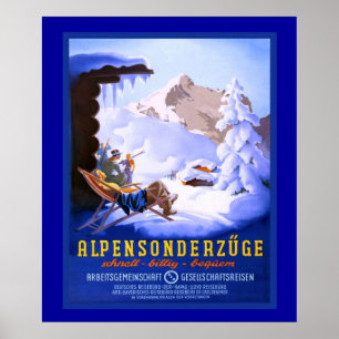  poster voor wintersport