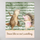 Poster voor witte egel en beaver dance (Voorkant)