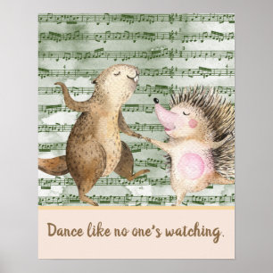 Poster voor witte egel en beaver dance