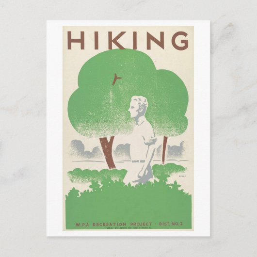  Poster voor WPA-wandeling Briefkaart (Voorkant)