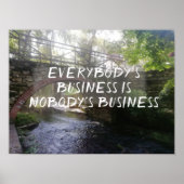 Poster voor zakelijke proverb-brug voor iedereen (Voorkant)