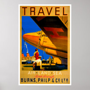 Poster voor Zee- en landreizen