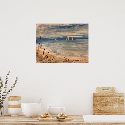 Poster voor zeilboten (Keuken)