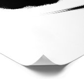 Poster voor zelfcontrole | Zwarte Kanji- en Enso-c (Hoek)