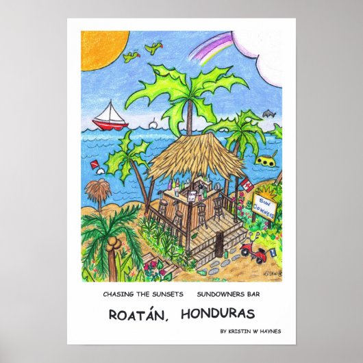 Poster voor zonnebaden (Voorkant)