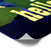 poster voor zonnebloemen met hallo zonneschijn (Hoek)