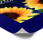poster voor zonnebloemen met hallo zonneschijn (Hoek)