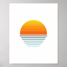 Poster voor zonneklaar en zee