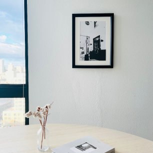 Poster voor zwart-witkoffie Winkelen voor fotograf