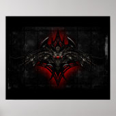 Poster voor zwarte en rode draak (Voorkant)