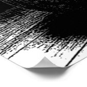 Poster voor zwarte en witte Basketball (Hoek)