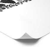 Poster voor zwarte en witte cactus en Succulenten (Hoek)