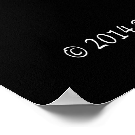 Poster voor zwarte en witte tijger (Hoek)