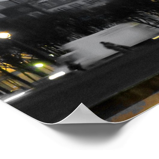 Poster voor zwarte, witte en gele olifantentoren (Hoek)