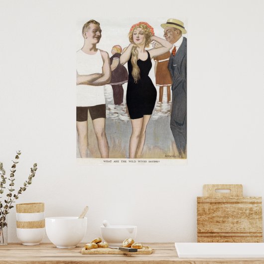  Poster voor zwemschoonheid (Keuken)