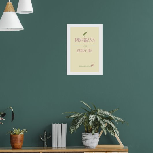 Poster 'Voortgang boven perfectie' (Woonkamer 1)