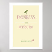Poster 'Voortgang boven perfectie' (Voorkant)