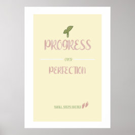 Poster 'Voortgang boven perfectie'