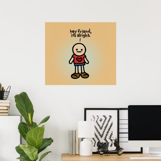 poster vriend. (Thuiskantoor)