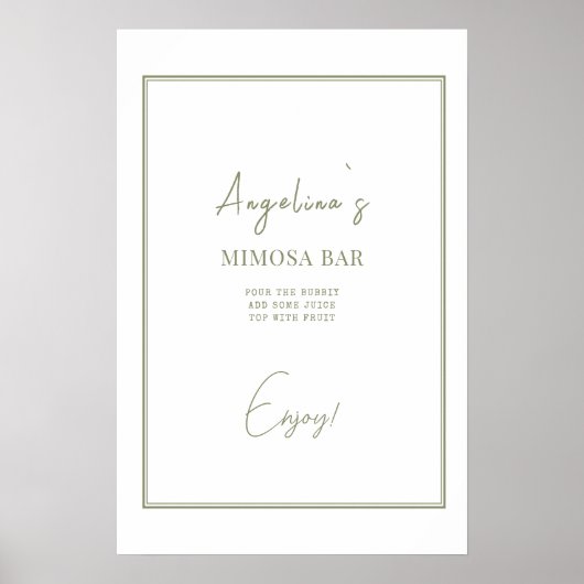 Poster Vrijgezellenfeest in een elegante stijl. (Voorkant)