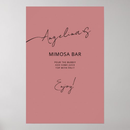 Poster Vrijgezellenfeest in een elegante stijl. (Voorkant)