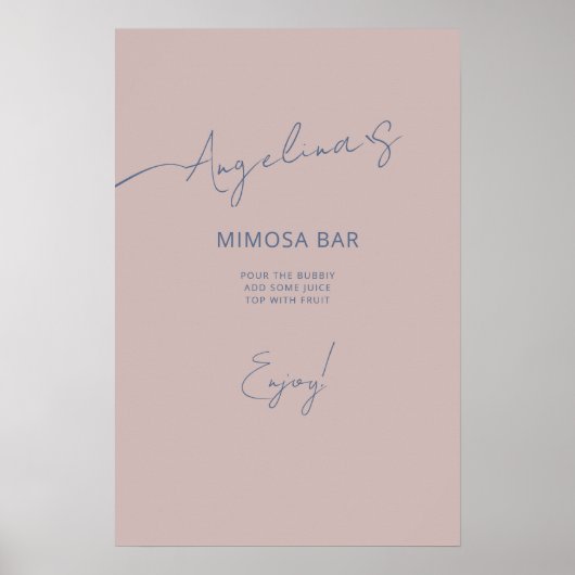 Poster Vrijgezellenfeest in een elegante stijl. (Voorkant)