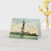 Poster "Vrijheidsbeeld". New York. Kaart (Gele Bloem)