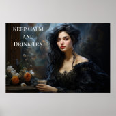 Poster - Vrouw Drink Thee (Voorkant)