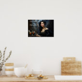 Poster - Vrouw drinkt thee (Keuken)