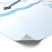 Poster Vrouw — inkrimping van de wintersport (Hoek)