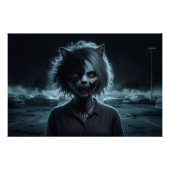 Poster Vrouw Kat 02 (Voorkant)