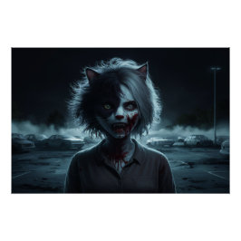 Poster Vrouw Kat 02