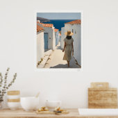 Poster Vrouw Loopt naar de Zee (Keuken)