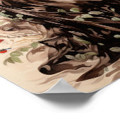 Poster - Vrouw met Vlinders Vlinder Kunst (Hoek)