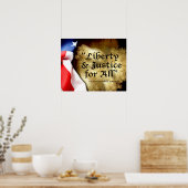 Poster vrouwenmars | Vrijheid en gerechtigheid voo (Keuken)