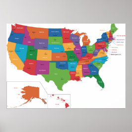 Poster - VS met kapitaalsteden