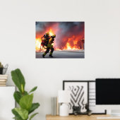 Poster vuur (Thuiskantoor)