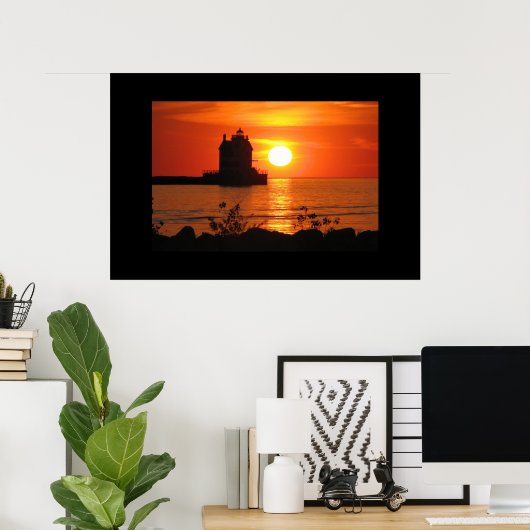 Poster vuurtoren (Thuiskantoor)