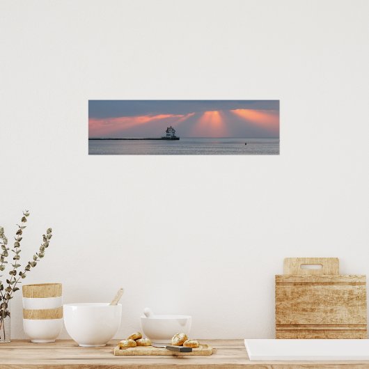 Poster vuurtoren (Keuken)