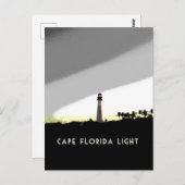 Poster vuurtoren van Cape Florida Briefkaart (Voorkant / Achterkant)