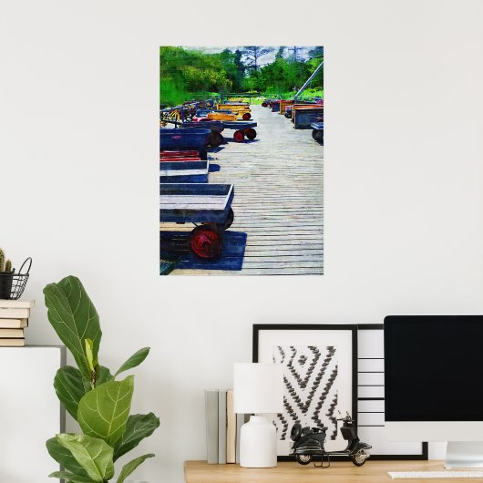 Poster Wagons Fire Island Print (Thuiskantoor)