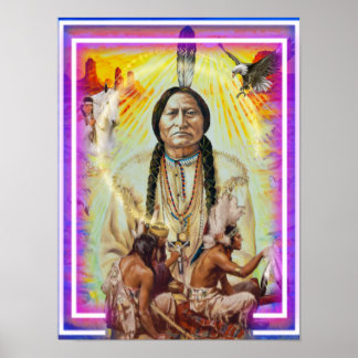 Poster Wall Art Chief Sitting Bull Native American