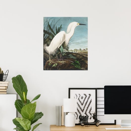  Poster Wall Art - White Egret (Thuiskantoor)