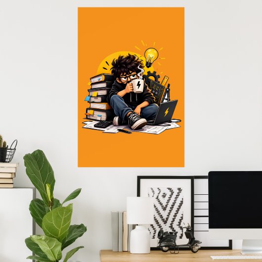Poster Wand Kunstprent Engineering Student Kamer (Thuiskantoor)