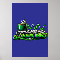Poster Wandkunst Clean Sine Waves Elektrisch