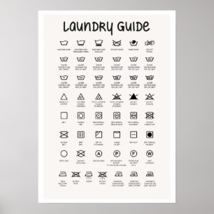 Poster wasgids voor uw wasruimte