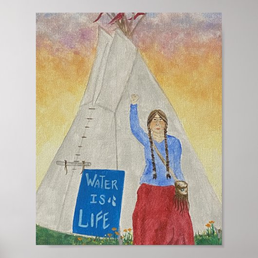 poster "Water is Life" (Voorkant)